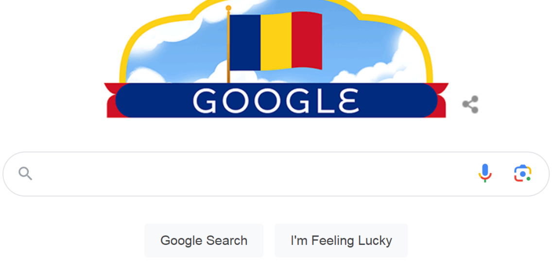 Google sărbătorește Ziua Națională a României cu un doodle special