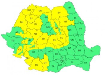 Aproape toată ţara, sub cod galben de vânt şi vremea rea începând de azi. Meteorologii anunţă cod portocaliu de ninsori şi viscol la munte