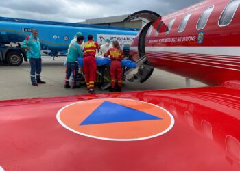 România, misiune medicală de transfer al unui pacient ucrainean. Misiunea MEDEVAC, cu o aeronavă SMURD