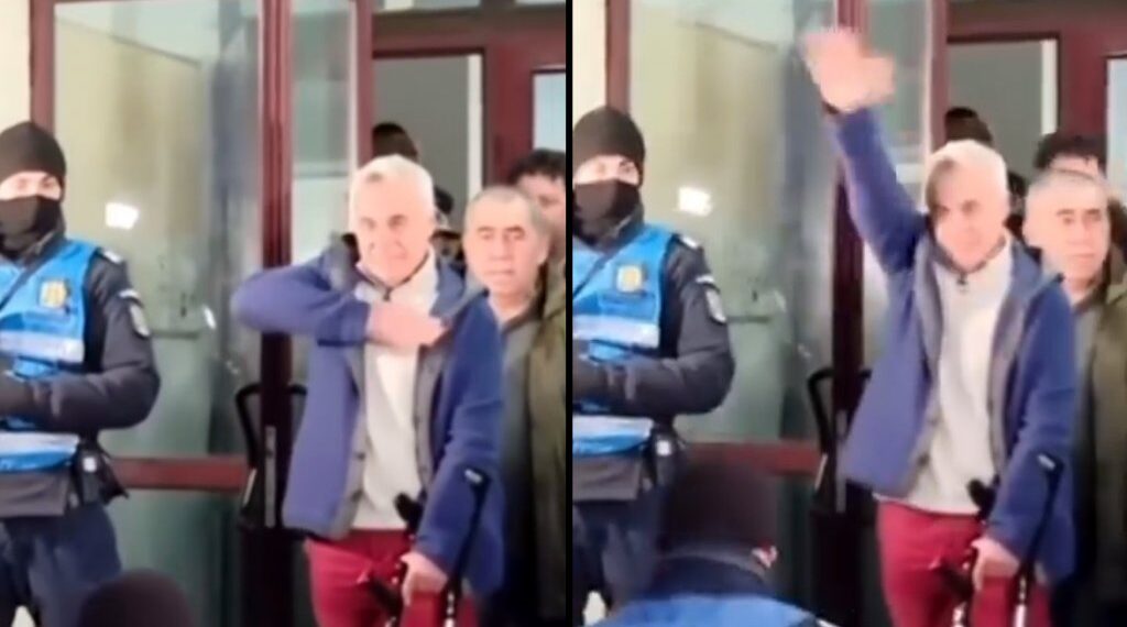 Salutul nazist la ieşirea din Parchetul General? Georgescu, deja acuzat de promovarea fascismului