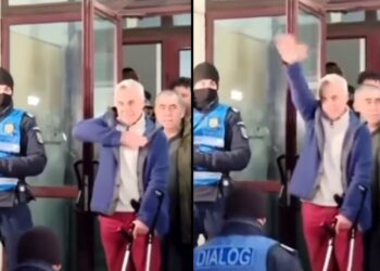 Salutul nazist la ieşirea din Parchetul General? Georgescu, deja acuzat de promovarea fascismului