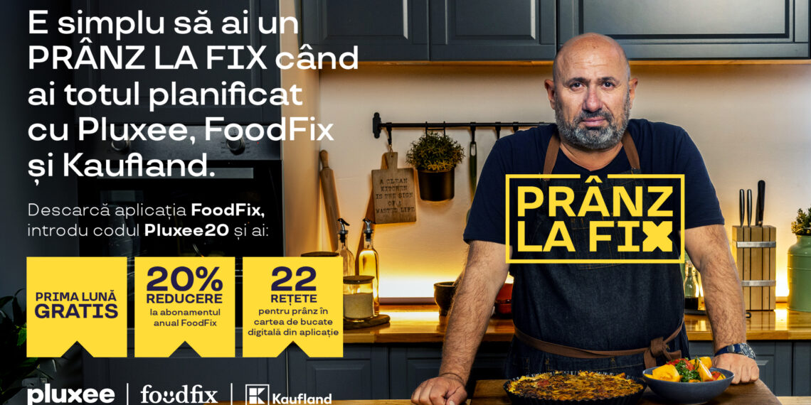 FoodFix, Pluxee și Kaufland lansează „Prânz la Fix”, proiectul care transformă un tichet de masă într-un prânz complet, cu livrare rapidă prin Wolt
